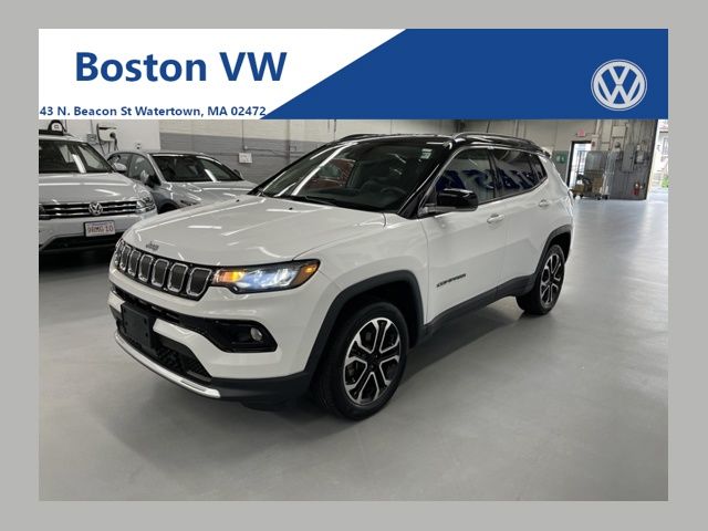 Bright White Clearcoat 2022 Jeep Compass SUV / Crossover Four-Wheel Drive 9-Speed Automatic