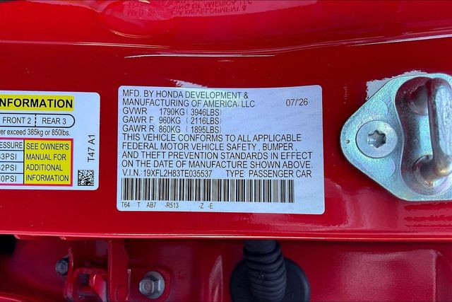 New 2026 Honda Civic Hatchback Hatchback
