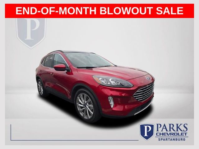 Red Metallic 2021 Ford Escape Hybrid Titanium FWD SUV / Crossover Front-Wheel Drive Continuously Variable Transmission