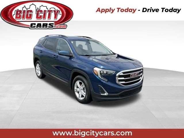 Blue Emerald Metallic 2021 GMC Terrain SLE FWD SUV / Crossover Front-Wheel Drive 9-Speed Automatic