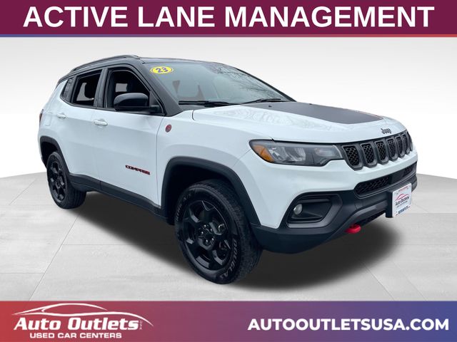 Bright White Clearcoat 2023 Jeep Compass Trailhawk 4WD SUV / Crossover Four-Wheel Drive 8-Speed Automatic