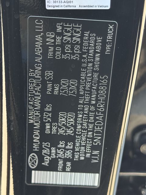 2024 Hyundai Santa Cruz Limited Black at Don McGill Toyota