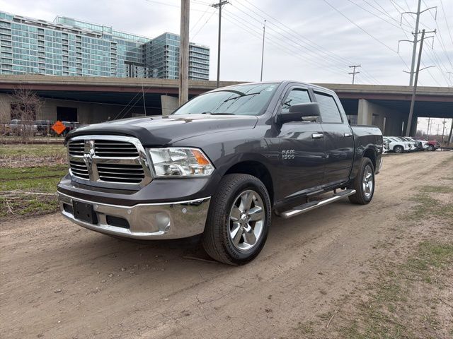 Gray (Granite Crystal Metallic Clearcoat) 2017 RAM 1500 Big Horn Crew Cab 4WD Pickup Truck Four-Wheel Drive 8-Speed Automatic