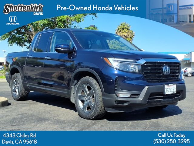Black (Obsidian Blue Pearl) 2023 Honda Ridgeline RTL-E AWD Pickup Truck All-Wheel Drive 9-Speed Automatic