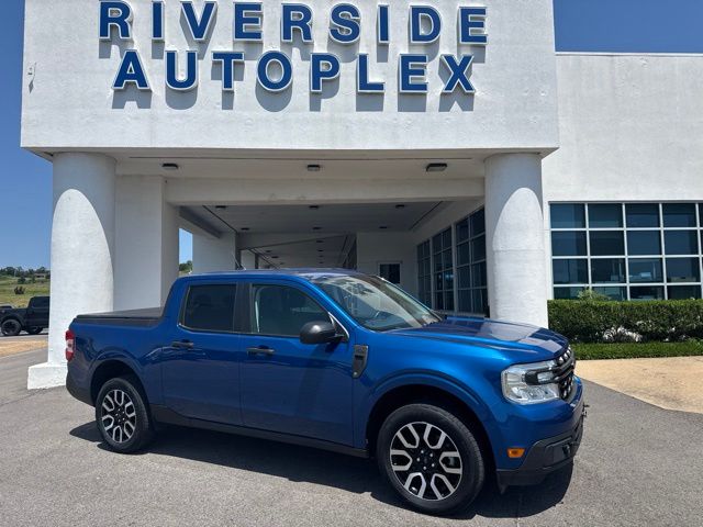 Blue Metallic 2023 Ford Maverick Pickup Truck Front-Wheel Drive Continuously Variable Transmission