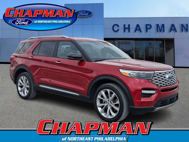 Rapid Red Metallic Tinted Clearcoat 2023 Ford Explorer Platinum AWD SUV / Crossover All-Wheel Drive Automatic