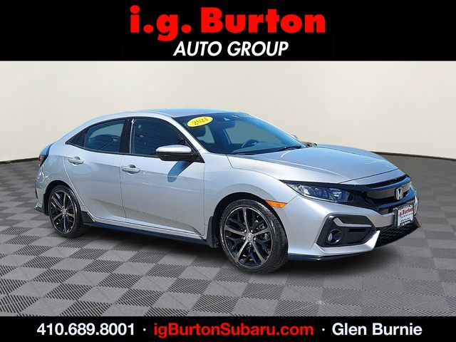 Lunar Silver Metallic 2021 Honda Civic Hatchback Sport FWD Hatchback Front-Wheel Drive Continuously Variable Transmission