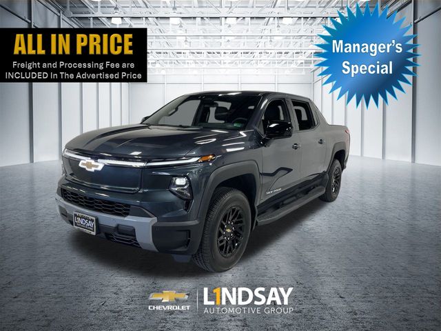 Blue Smoke Metallic 2026 Chevrolet Silverado EV LT Crew Cab (Standard Range) e4WD Pickup Truck All-Wheel Drive 1-Speed Automatic