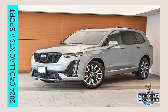 Argent Silver Metallic 2024 Cadillac XT6 SUV / Crossover Four-Wheel Drive 9-Speed Automatic