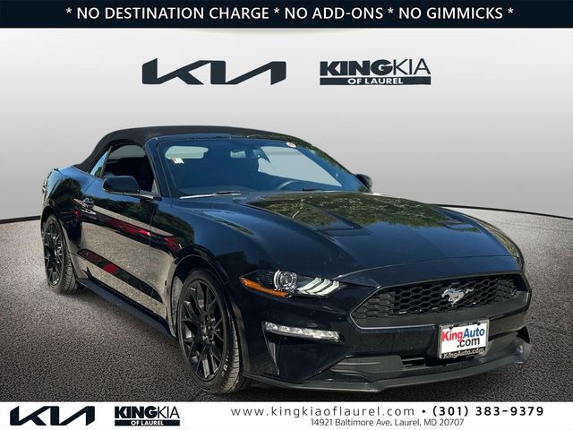 Shadow Black 2018 Ford Mustang Convertible Rear-Wheel Drive 6-Speed Manual