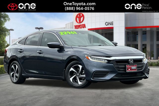 Gray 2021 Honda Insight Sedan Front-Wheel Drive Continuously Variable Transmission