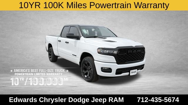 Bright White Clearcoat 2026 RAM 1500 Express Quad Cab 4WD Pickup Truck Four-Wheel Drive 8-Speed Automatic