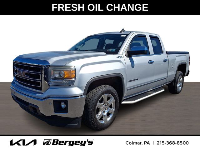 Quicksilver Metallic 2015 GMC Sierra 1500 SLT Double Cab 4WD Pickup Truck Four-Wheel Drive 6-Speed Automatic Overdrive