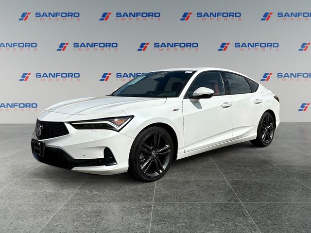 Platinum White Pearl 2023 Acura Integra FWD with Technology and A-SPEC Package Sedan Front-Wheel Drive Continuously Variable Transmission