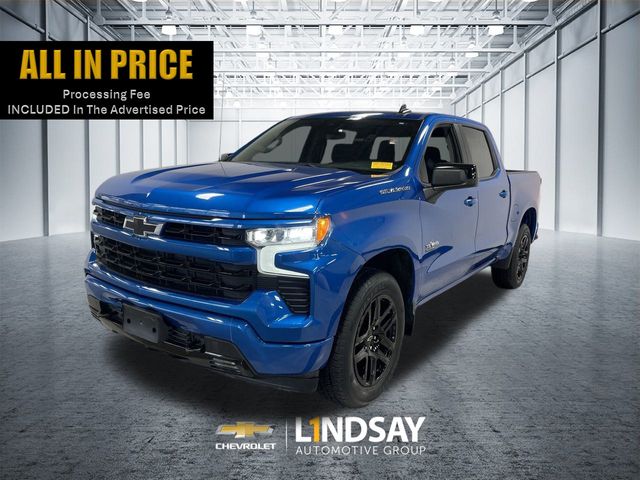 Glacier Blue Metallic 2023 Chevrolet Silverado 1500 RST Crew Cab RWD Pickup Truck 4X2 8-Speed Automatic