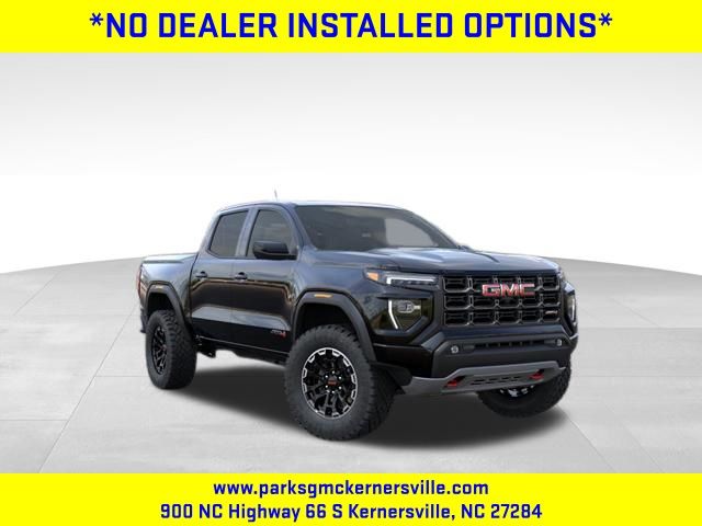 Onyx Black 2026 GMC Canyon AT4 Crew Cab 4WD Pickup Truck Four-Wheel Drive 8-Speed Automatic