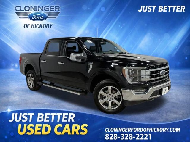 Agate Black Metallic 2023 Ford F-150 Lariat SuperCrew 4WD Pickup Truck Four-Wheel Drive Automatic
