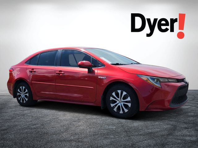 Barcelona Red Metallic 2021 Toyota Corolla Hybrid Sedan Front-Wheel Drive Continuously Variable Transmission