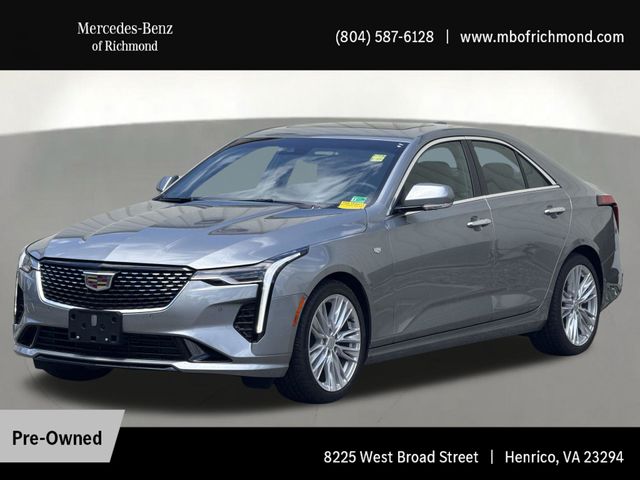 Argent Silver Metallic 2025 Cadillac CT4 Premium Luxury RWD Sedan Rear-Wheel Drive 8-Speed Automatic