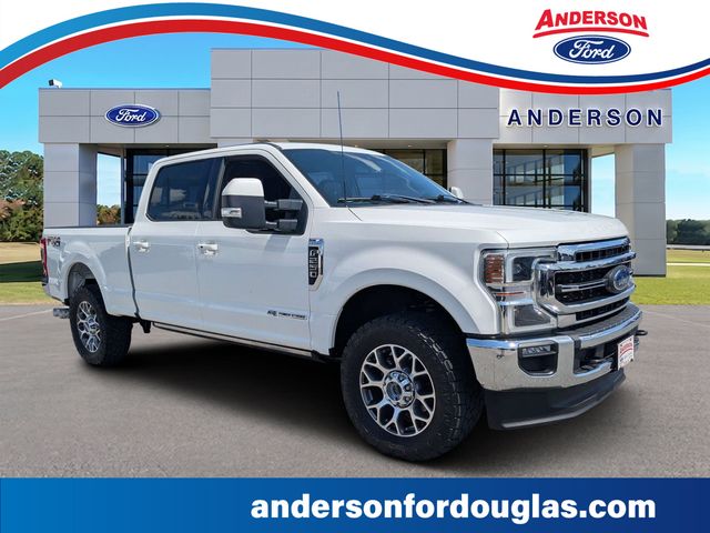White Metallic 2022 Ford F-250 Super Duty Pickup Truck Four-Wheel Drive Automatic