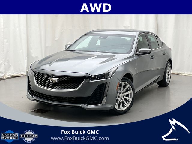 Argent Silver Metallic 2023 Cadillac CT5 Premium Luxury AWD Sedan All-Wheel Drive Automatic