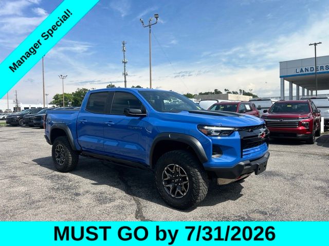 Reef Blue Metallic 2025 Chevrolet Colorado Pickup Truck Four-Wheel Drive 8-Speed Automatic