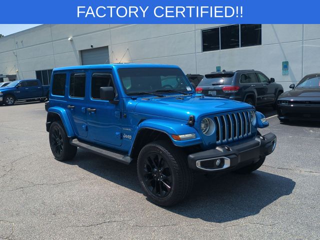 Used 2021 Blue Jeep Unlimited Sahara 4xe image 7