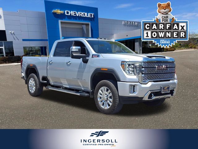 Quicksilver Metallic 2021 GMC Sierra 3500HD Denali Crew Cab 4WD Pickup Truck Four-Wheel Drive Automatic