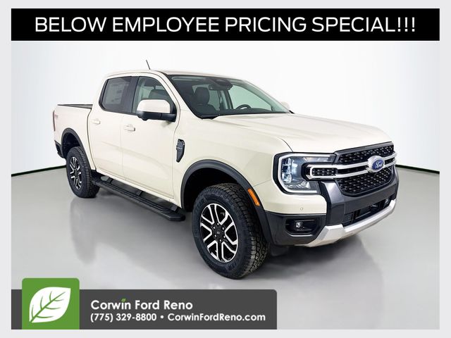 Desert Sand 2026 Ford Ranger Lariat SuperCrew 4WD Pickup Truck Four-Wheel Drive Automatic