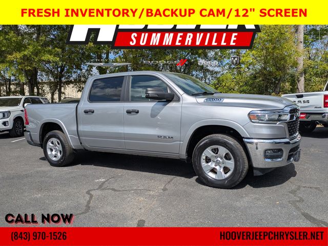 Billet Silver Metallic Clearcoat 2025 RAM 1500 Big Horn Crew Cab 4WD Pickup Truck Four-Wheel Drive 8-Speed Automatic