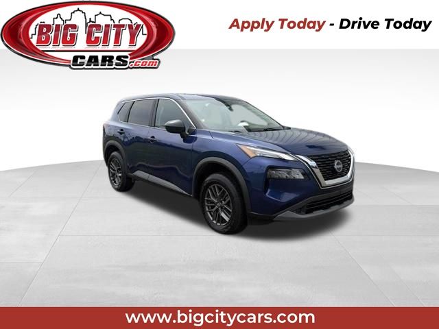 Caspian Blue Metallic 2023 Nissan Rogue S FWD SUV / Crossover Front-Wheel Drive Continuously Variable Transmission