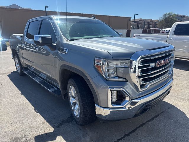 Gray (Satin Steel Metallic) 2020 GMC Sierra 1500 SLT Crew Cab 4WD Pickup Truck Four-Wheel Drive Automatic
