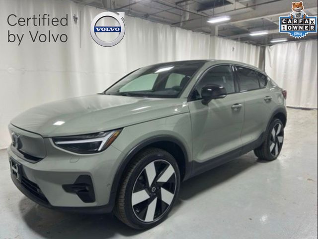 Sage Green Metallic 2023 Volvo C40 Recharge Twin Ultimate eAWD SUV / Crossover All-Wheel Drive 1-Speed Automatic