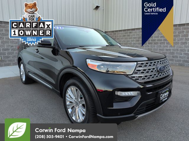 Agate Black Metallic 2021 Ford Explorer Hybrid SUV / Crossover All-Wheel Drive Automatic