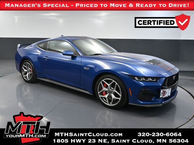 Atlas Blue Metallic 2024 Ford Mustang Coupe Rear-Wheel Drive 6-Speed Manual