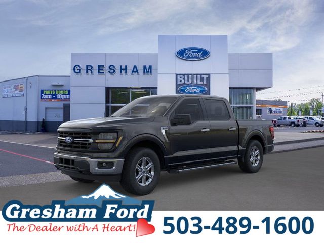 Agate Black Metallic 2025 Ford F-150 XLT SuperCrew 4WD Pickup Truck Four-Wheel Drive Automatic