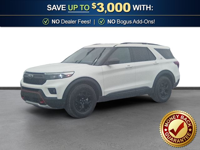 Star White Metallic Tri-Coat 2023 Ford Explorer SUV / Crossover All-Wheel Drive Automatic