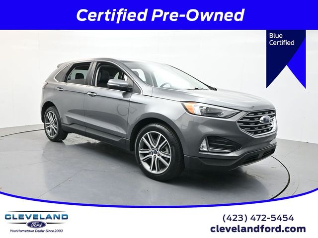 Gray Metallic 2022 Ford Edge Titanium AWD SUV / Crossover All-Wheel Drive 8-Speed Automatic