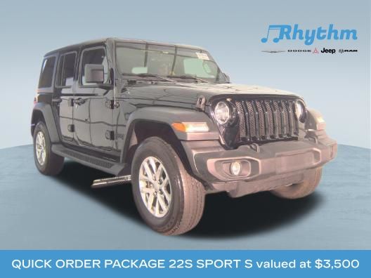 Black Clearcoat 2023 Jeep Wrangler Sport S 4-Door 4WD SUV / Crossover Four-Wheel Drive 8-Speed Automatic