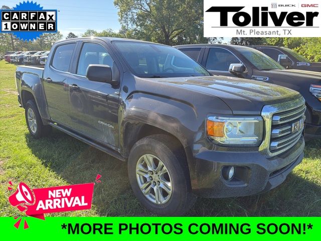 Smokey Quartz Metallic 2019 GMC Canyon SLE Crew Cab 4WD Pickup Truck Four-Wheel Drive 8-Speed Automatic
