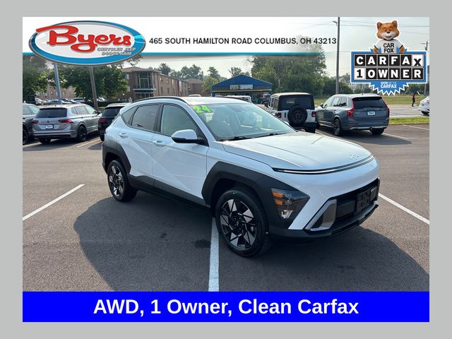 Atlas White 2024 Hyundai Kona SUV / Crossover All-Wheel Drive Continuously Variable Transmission