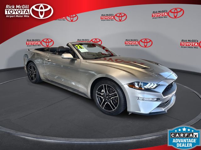 Iconic Silver Metallic 2021 Ford Mustang Convertible Rear-Wheel Drive Automatic