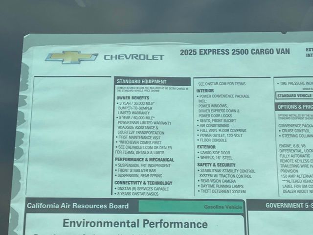 new 2025 Chevrolet Express 2500 car, priced at $47,608