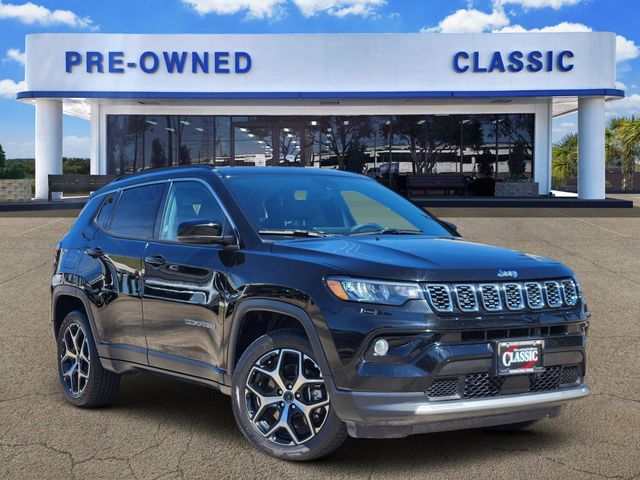 Diamond Black Crystal Pearlcoat 2025 Jeep Compass Limited 4WD SUV / Crossover Four-Wheel Drive 8-Speed Automatic