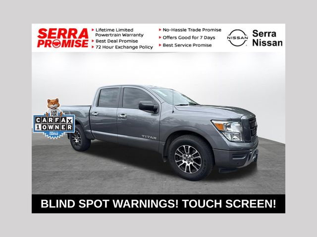 Gray (Gun Metallic) 2021 Nissan Titan SV Crew Cab RWD Pickup Truck 4X2 9-Speed Automatic