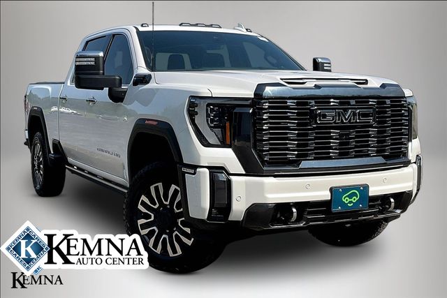 White Frost Tricoat 2024 GMC Sierra 2500HD Pickup Truck Four-Wheel Drive Automatic