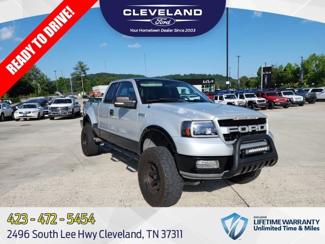 Silver 2004 Ford F-150 FX4 Ext. Cab Flareside 4WD Pickup Truck Four-Wheel Drive 4-Speed Automatic Overdrive
