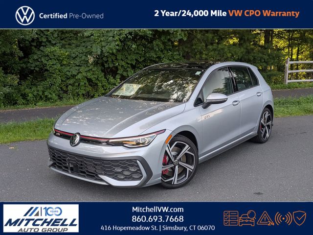 Silver Metallic 2025 Volkswagen Golf GTI SE FWD Hatchback Front-Wheel Drive 7-Speed Dual Clutch