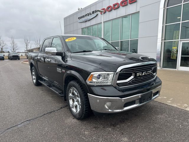 2017 Ram 1500 Laramie - Brilliant Black Crystal Pearlcoat exterior view 3