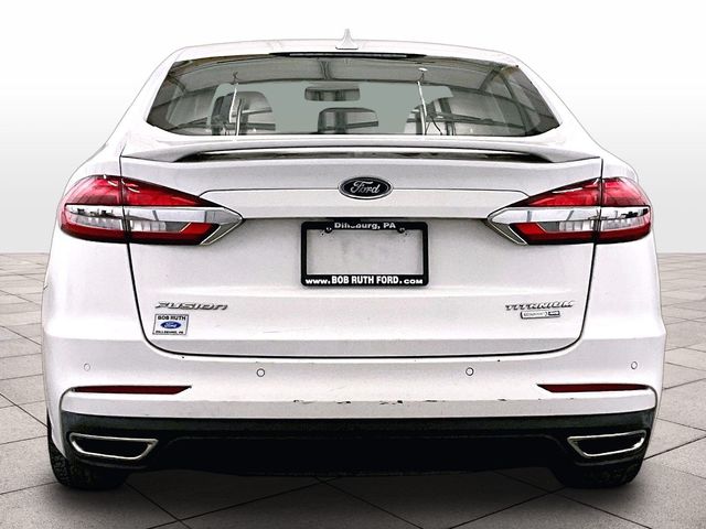 2019 Ford Fusion Titanium White at Grove City Ford